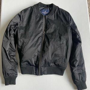 Black american eagle bomber jacket. Size XS